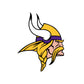 Sheet of 5 -Minnesota Vikings:   Logo Minis        - Officially Licensed NFL Removable Wall   Adhesive Decal