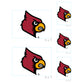 Sheet of 5 -U of Louisville: Louisville Cardinals  Logo Minis        - Officially Licensed NCAA Removable    Adhesive Decal