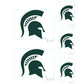 Sheet of 5 -Michigan State U: Michigan State Spartans  Logo Minis        - Officially Licensed NCAA Removable    Adhesive Decal