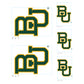 Sheet of 5 -Baylor U: Baylor Bears  Logo Minis        - Officially Licensed NCAA Removable    Adhesive Decal