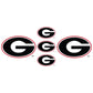 Sheet of 5 -U of Georgia: Georgia Bulldogs  Logo Minis        - Officially Licensed NCAA Removable    Adhesive Decal