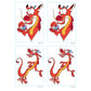 Sheet of 4 -Mulan: Mushu Minis        - Officially Licensed Disney Removable Wall   Adhesive Decal