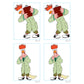 Sheet of 4 -Sheet of 4 -The Muppets: Beaker Minis - Officially Licensed Disney Removable Adhesive Decal