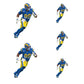 Sheet of 5 -Los Angeles Rams: Aaron Donald Player MINIS - Officially Licensed NFL Removable Adhesive Decal