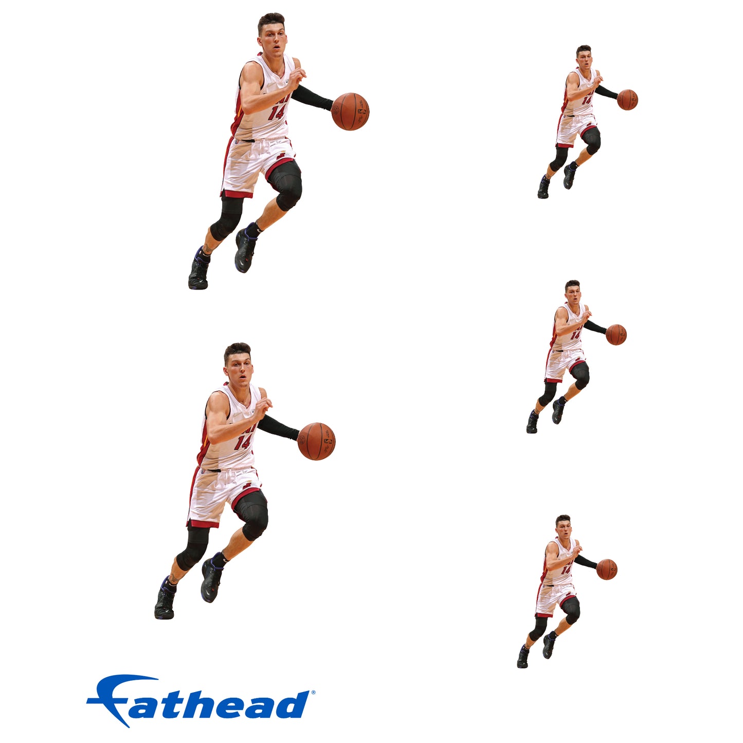 Sheet of 5 -Miami Heat: Tyler Herro MINIS - Officially Licensed NBA Removable Adhesive Decal