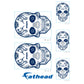 Sheet of 5 -Dallas Cowboys: Skull Minis - Officially Licensed NFL Removable Adhesive Decal