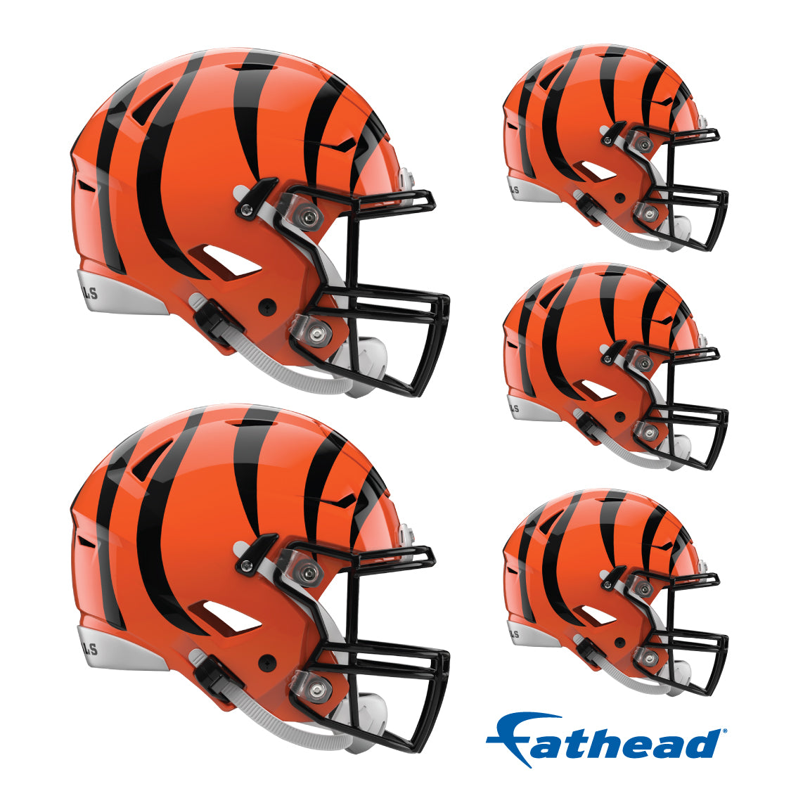 Cincinnati Bengals: Helmet Minis - Officially Licensed NFL Removable Adhesive Decal