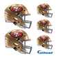 San Francisco 49ers: Helmet Minis - Officially Licensed NFL Removable Adhesive Decal