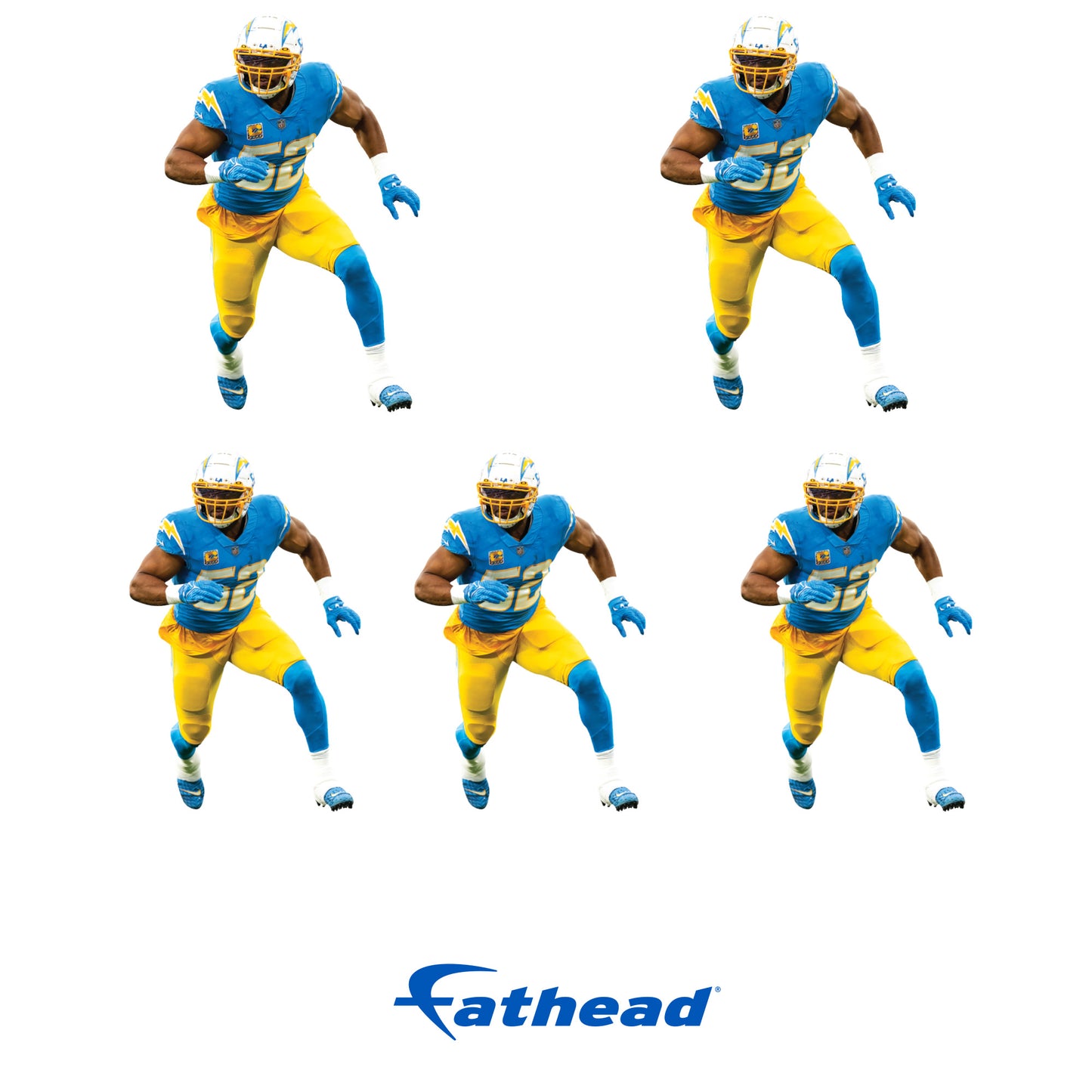 Los Angeles Chargers: Khalil Mack Minis - Officially Licensed NFL Removable Adhesive Decal