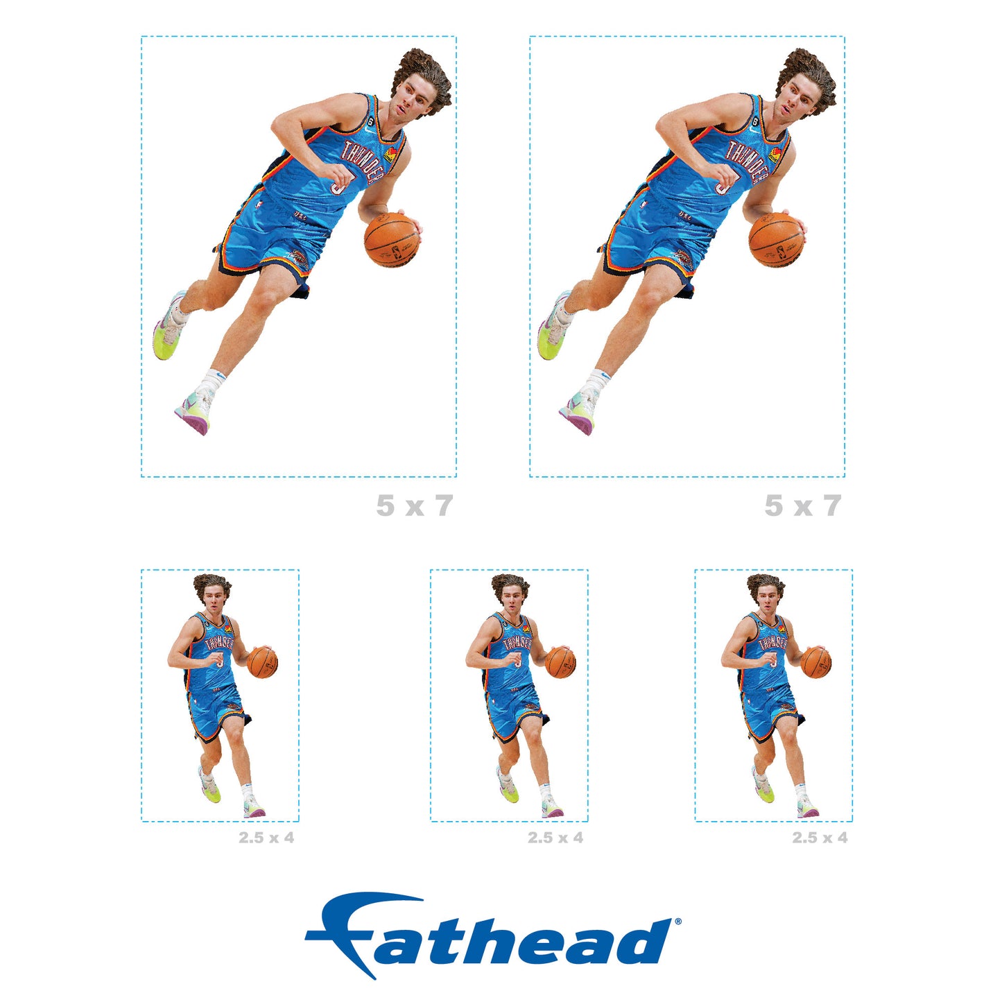 Oklahoma State Thunder: Josh Giddey Minis - Officially Licensed NBA Removable Adhesive Decal