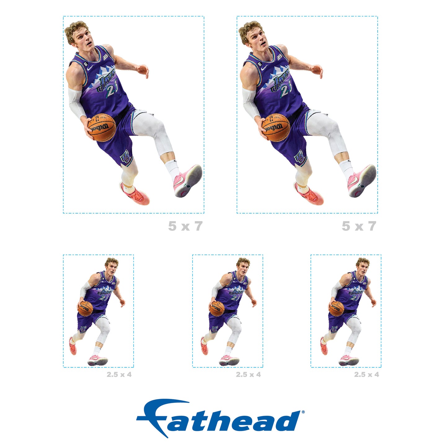 Utah Jazz: Lauri Markkanen Minis - Officially Licensed NBA Removable Adhesive Decal