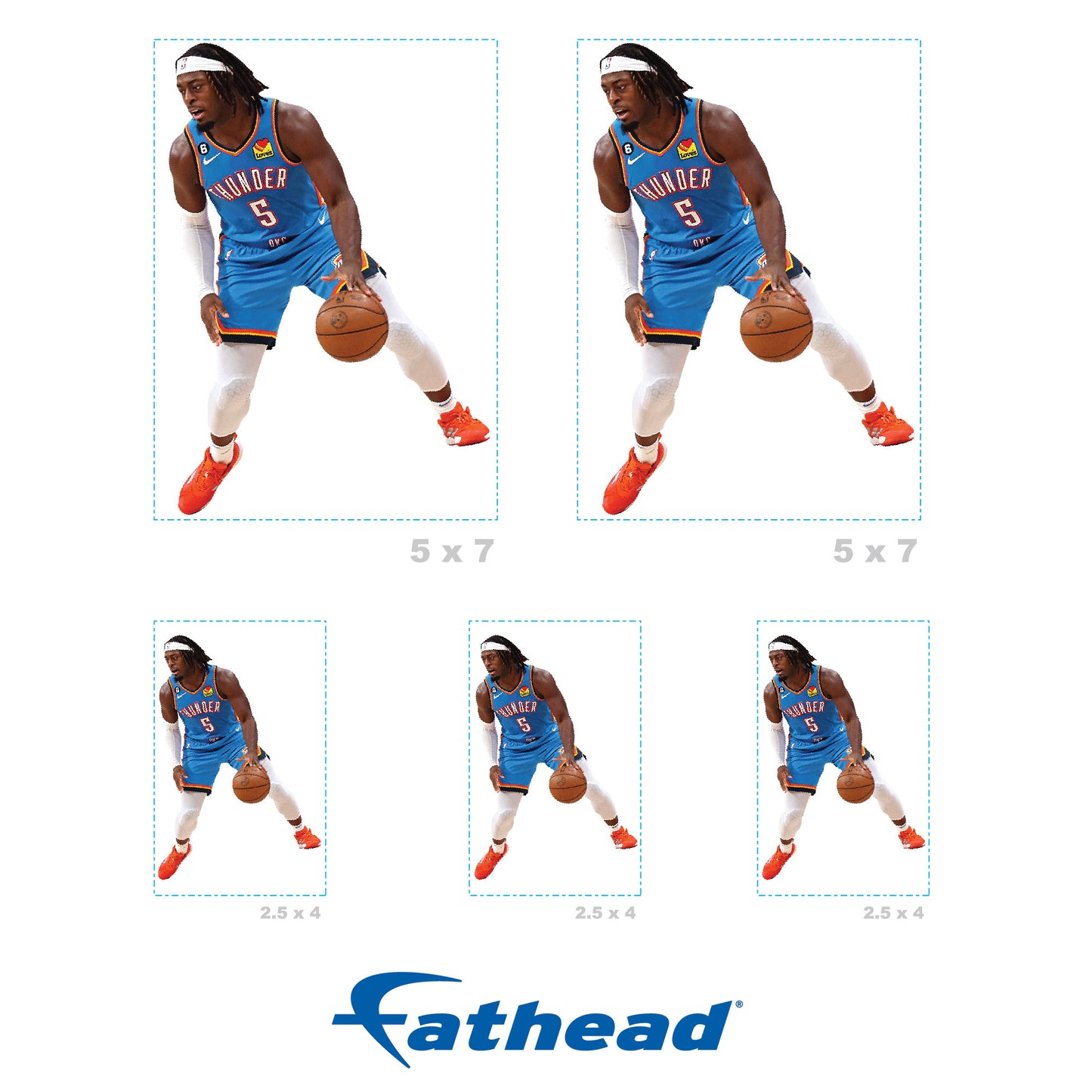 Oklahoma City Thunder: Luguentz Dort Minis - Officially Licensed NBA Removable Adhesive Decal