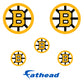 Boston Bruins:  2023 Centennial Logo Minis        - Officially Licensed NHL Removable     Adhesive Decal
