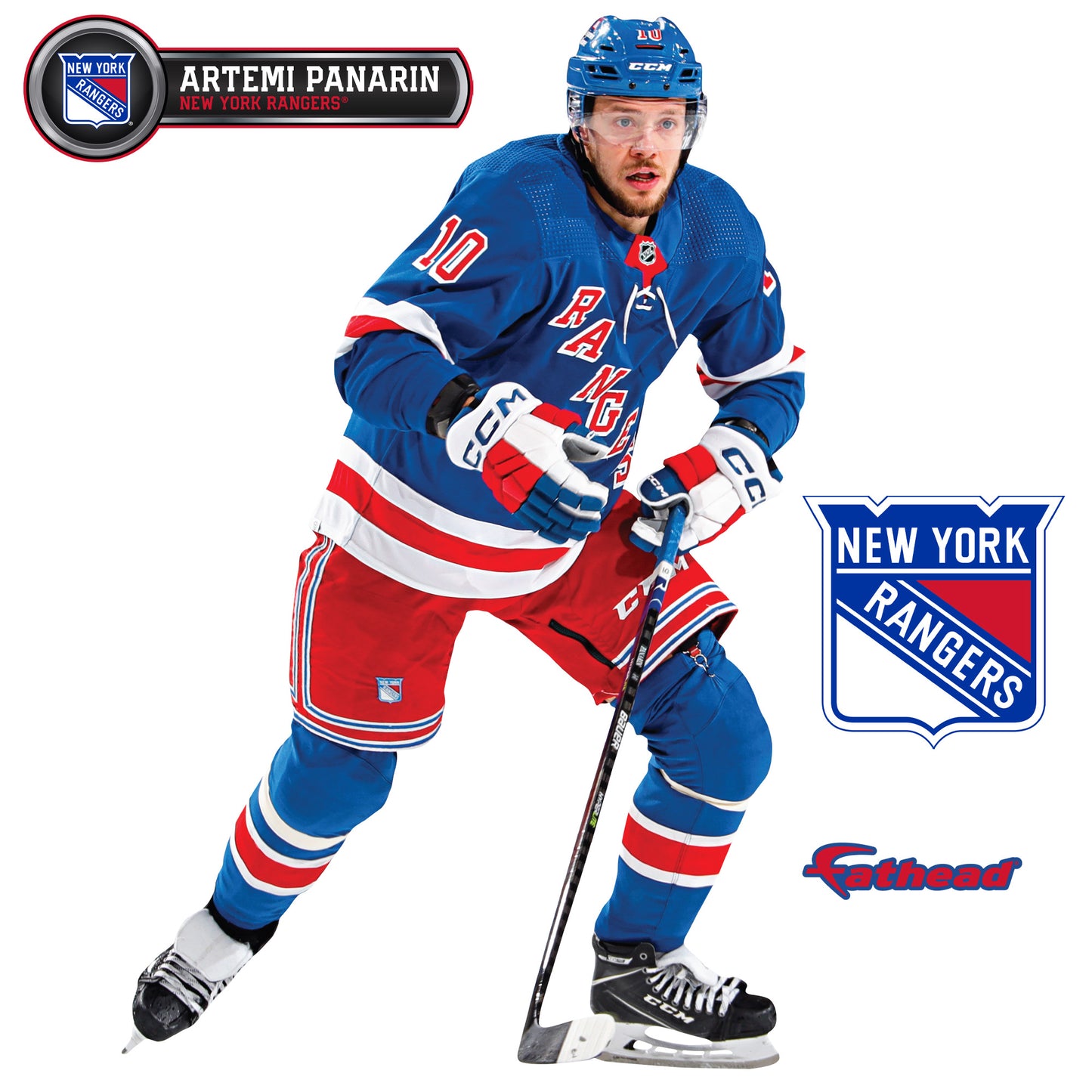 New York Rangers: Artemi Panarin         - Officially Licensed NHL Removable     Adhesive Decal