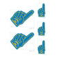 Los Angeles Chargers: Foam Finger MINIS - Officially Licensed NFL Removable Adhesive Decal