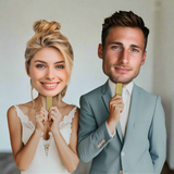 Custom - Wedding Big Head - Cardstock Cutout
