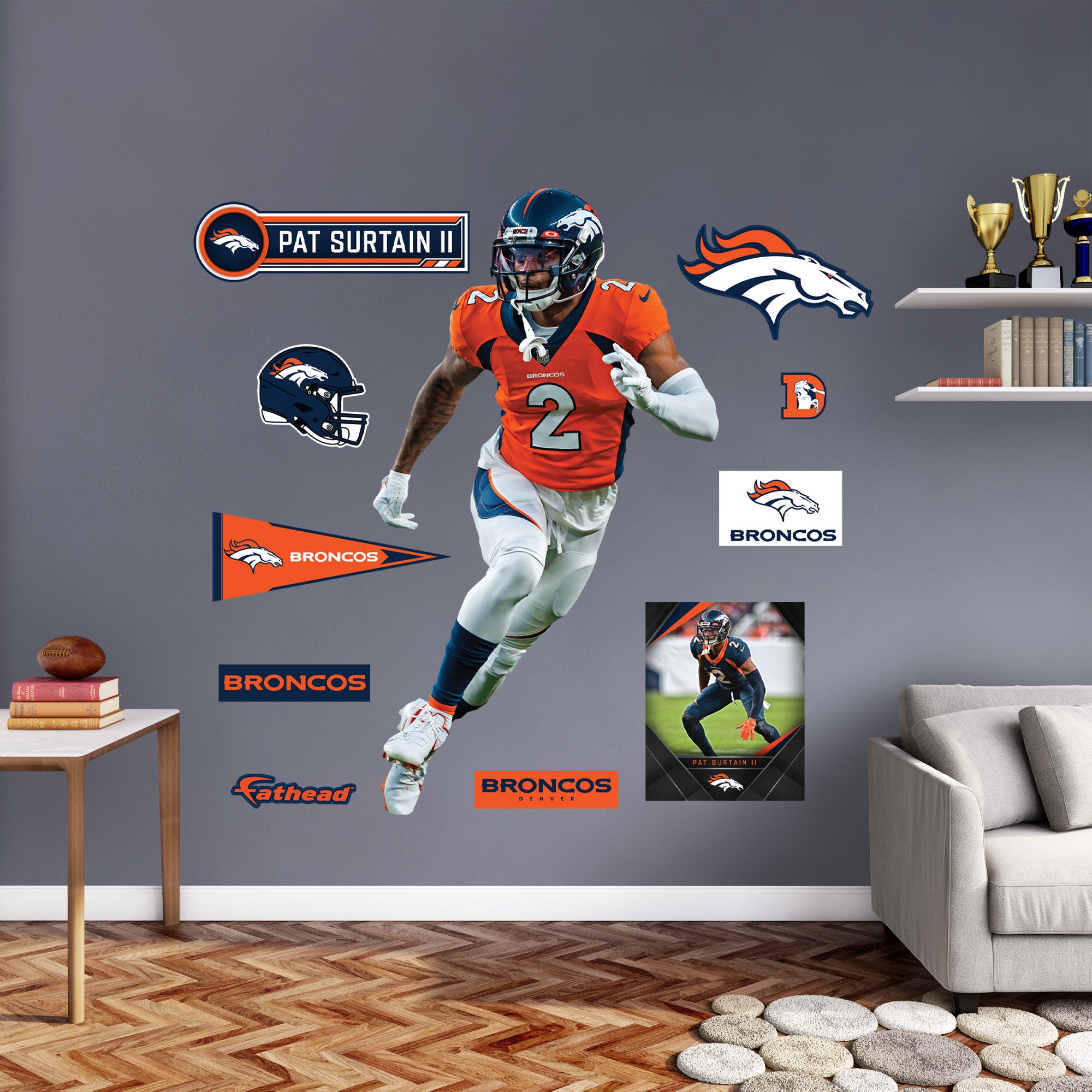 Denver Broncos Wall Art Metal Sign