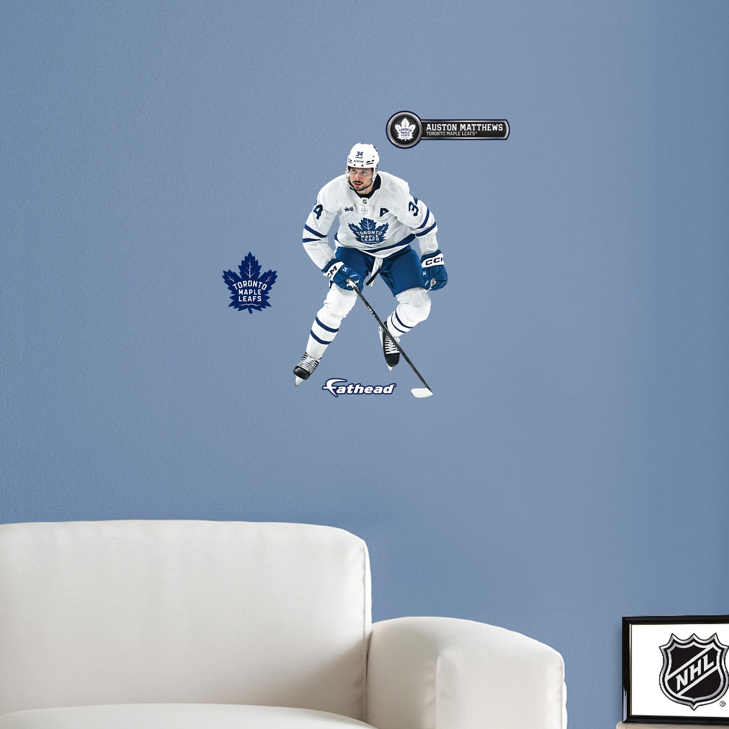 Toronto Maple Leafs: Auston Matthews         - Officially Licensed NHL Removable     Adhesive Decal