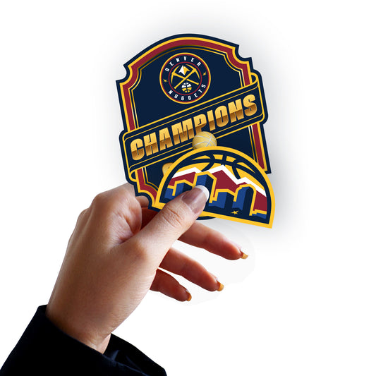 Denver Nuggets: 2023 Champions Logo Minis - Officially Licensed NBA Removable Adhesive Decal