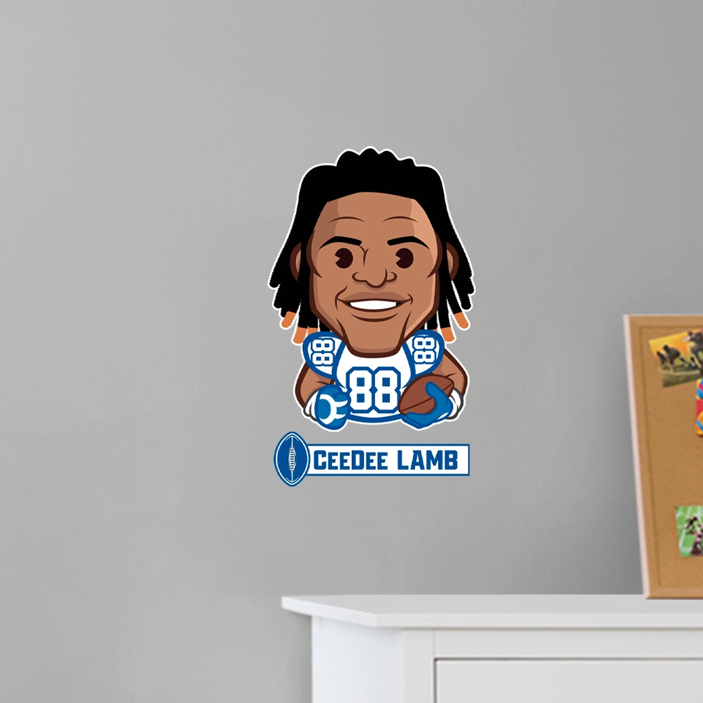 Dallas Cowboys: CeeDee Lamb  Emoji        - Officially Licensed NFLPA Removable     Adhesive Decal