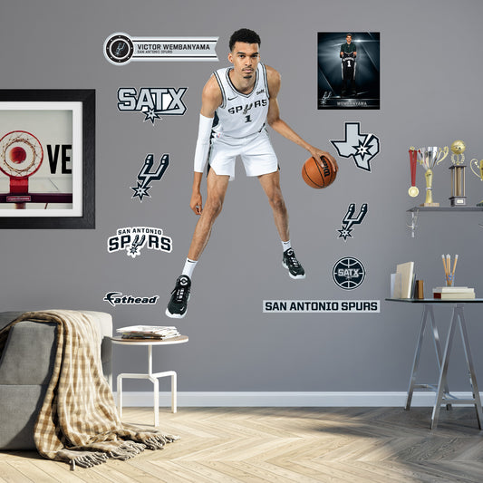 San Antonio Spurs: Victor Wembanyama  Preseason        - Officially Licensed NBA Removable     Adhesive Decal