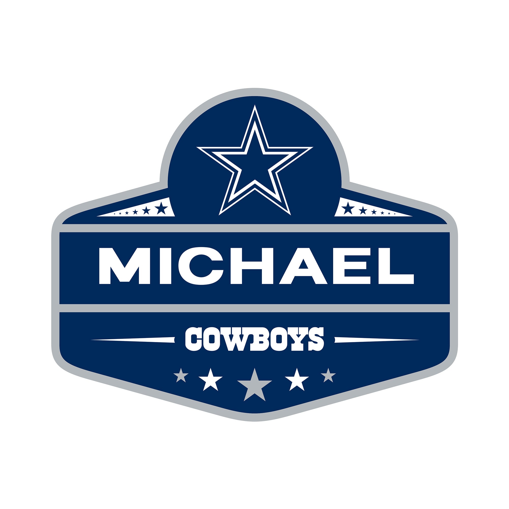 Dallas Cowboys: 2023 Badge Personalized Name - Officially Licensed NFL –  Fathead