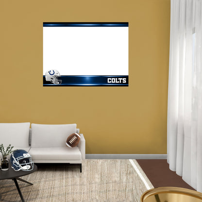 Indianapolis Colts:   Helmet Dry Erase Whiteboard        - Officially Licensed NFL Removable     Adhesive Decal