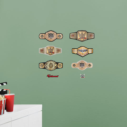 2023 Titles Collection        - Officially Licensed WWE Removable     Adhesive Decal
