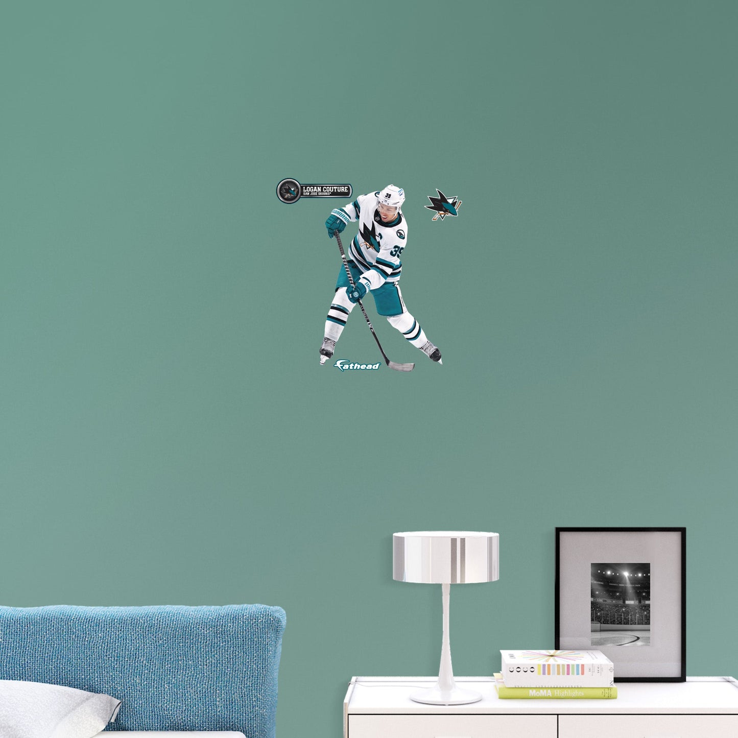 San Jose Sharks: Logan Couture         - Officially Licensed NHL Removable     Adhesive Decal