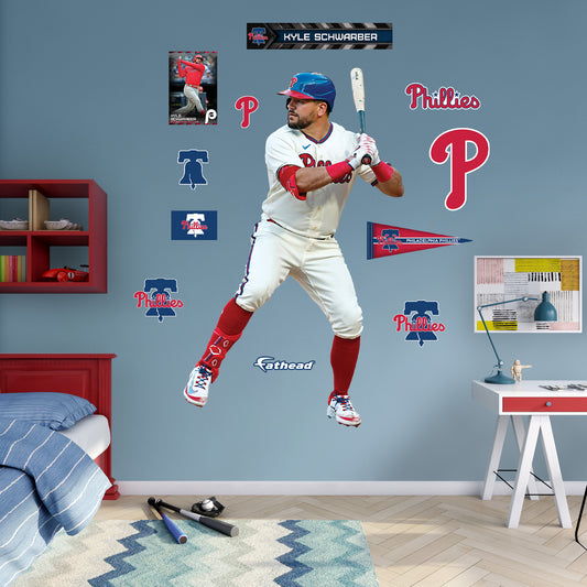 Philadelphia Phillies: Kyle Schwarber         - Officially Licensed MLB Removable     Adhesive Decal