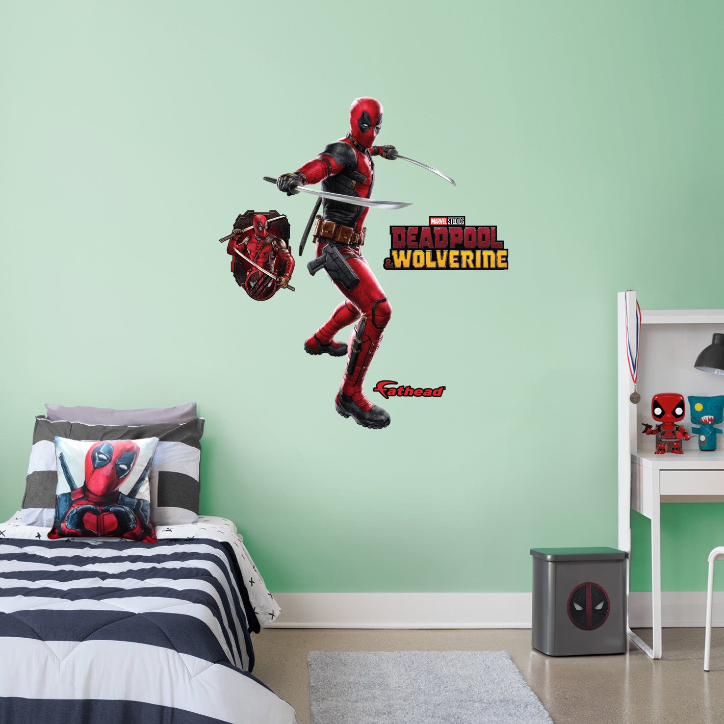 Deadpool & Wolverine: Deadpool RealBig        - Officially Licensed Marvel Removable     Adhesive Decal
