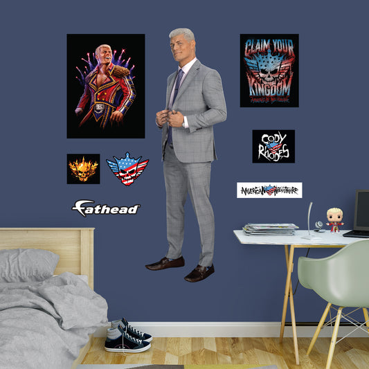 Cody Rhodes Suit        - Officially Licensed WWE Removable     Adhesive Decal
