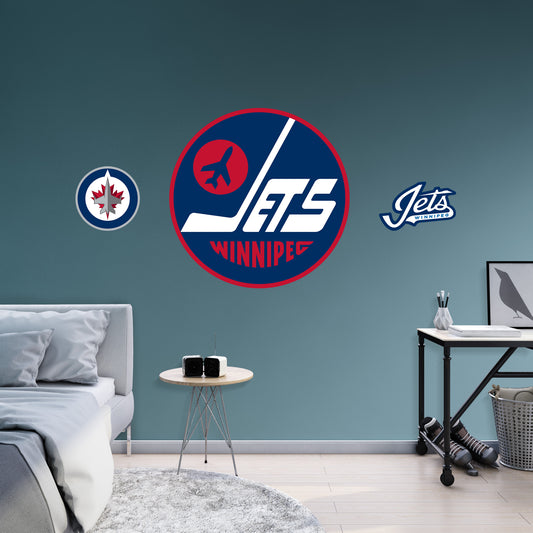 Winnipeg Jets:  Third Jersey Logo        - Officially Licensed NHL Removable     Adhesive Decal