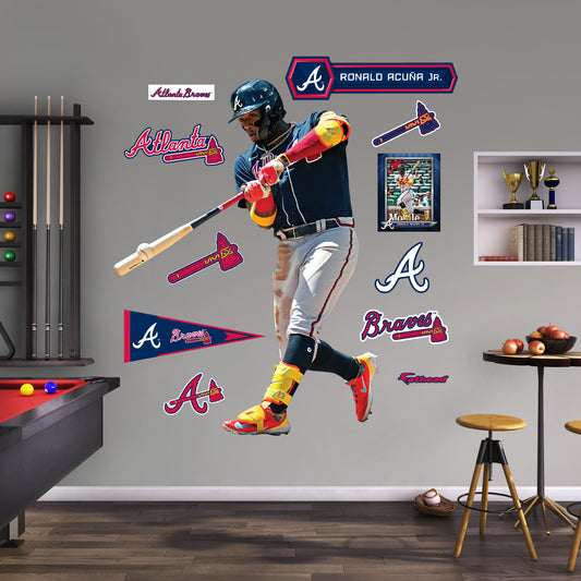Atlanta Braves: Ronald AcuÃ±a Jr.  Swing        - Officially Licensed MLB Removable     Adhesive Decal