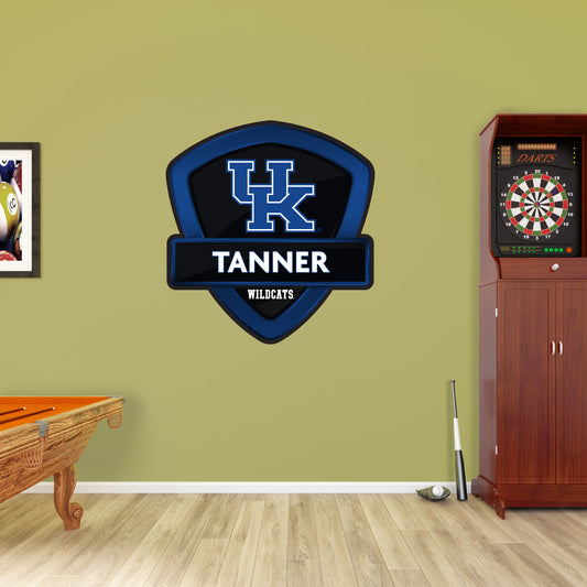 Kentucky Wildcats:   Badge Personalized Name        - Officially Licensed NCAA Removable     Adhesive Decal
