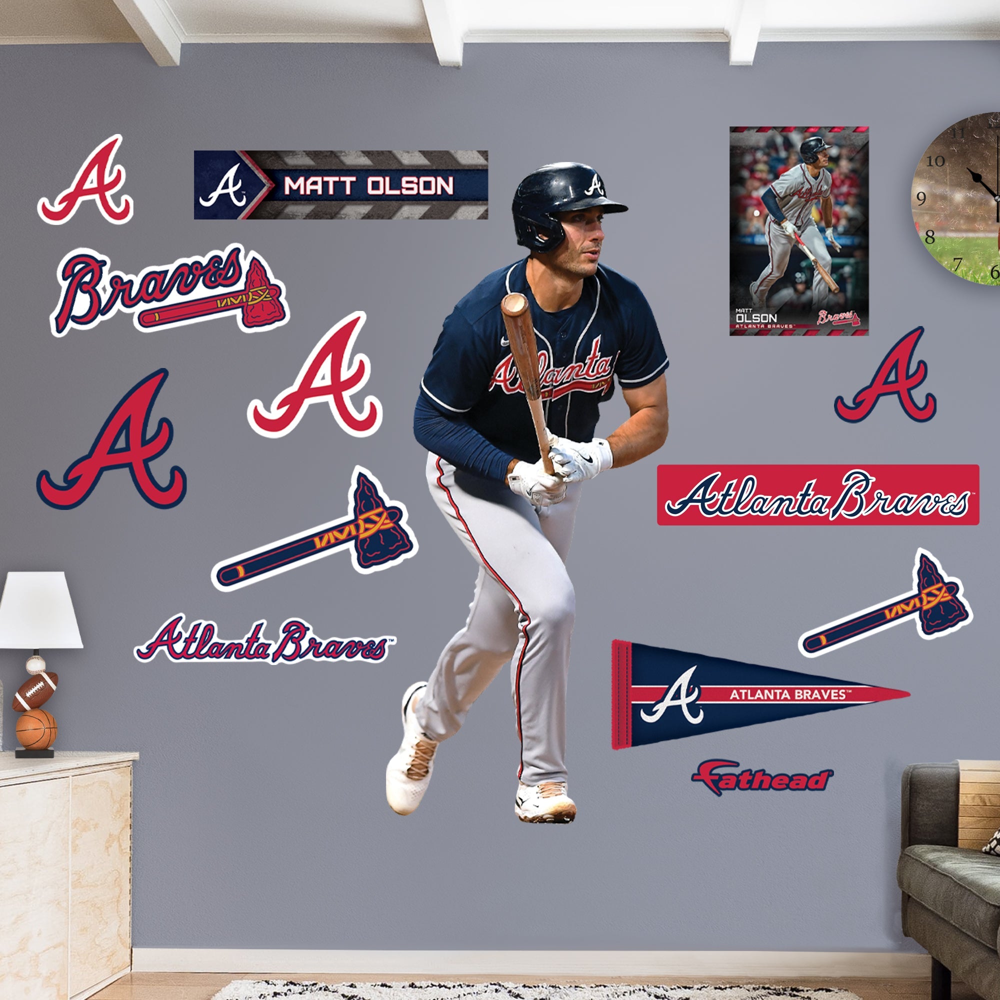 Atlanta Braves: Matt Olson - Officially Licensed MLB Removable Adhesiv ...