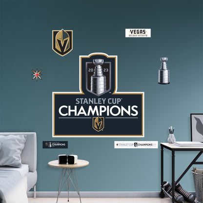 Vegas Golden Knights: 2023 Stanley Cup Champions Logo - Officially Licensed NHL Removable Adhesive Decal