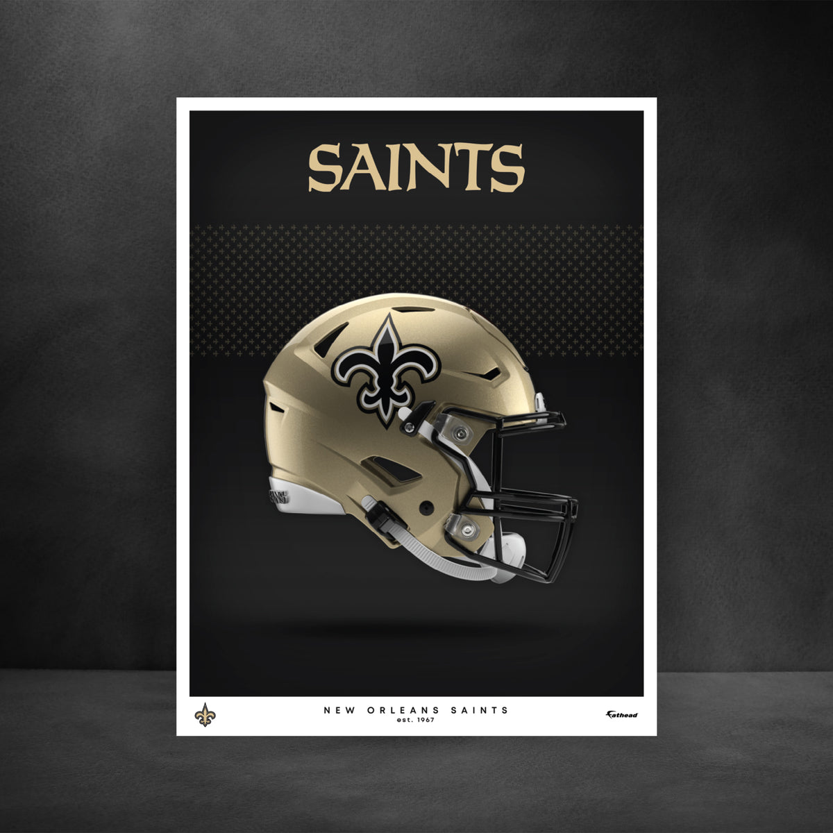 fathead football helmet New Orleans Saints - Helmet Series - Peel & Stick Poster