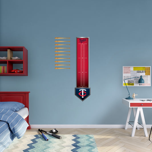 Minnesota Twins:   Growth Chart        - Officially Licensed MLB Removable     Adhesive Decal