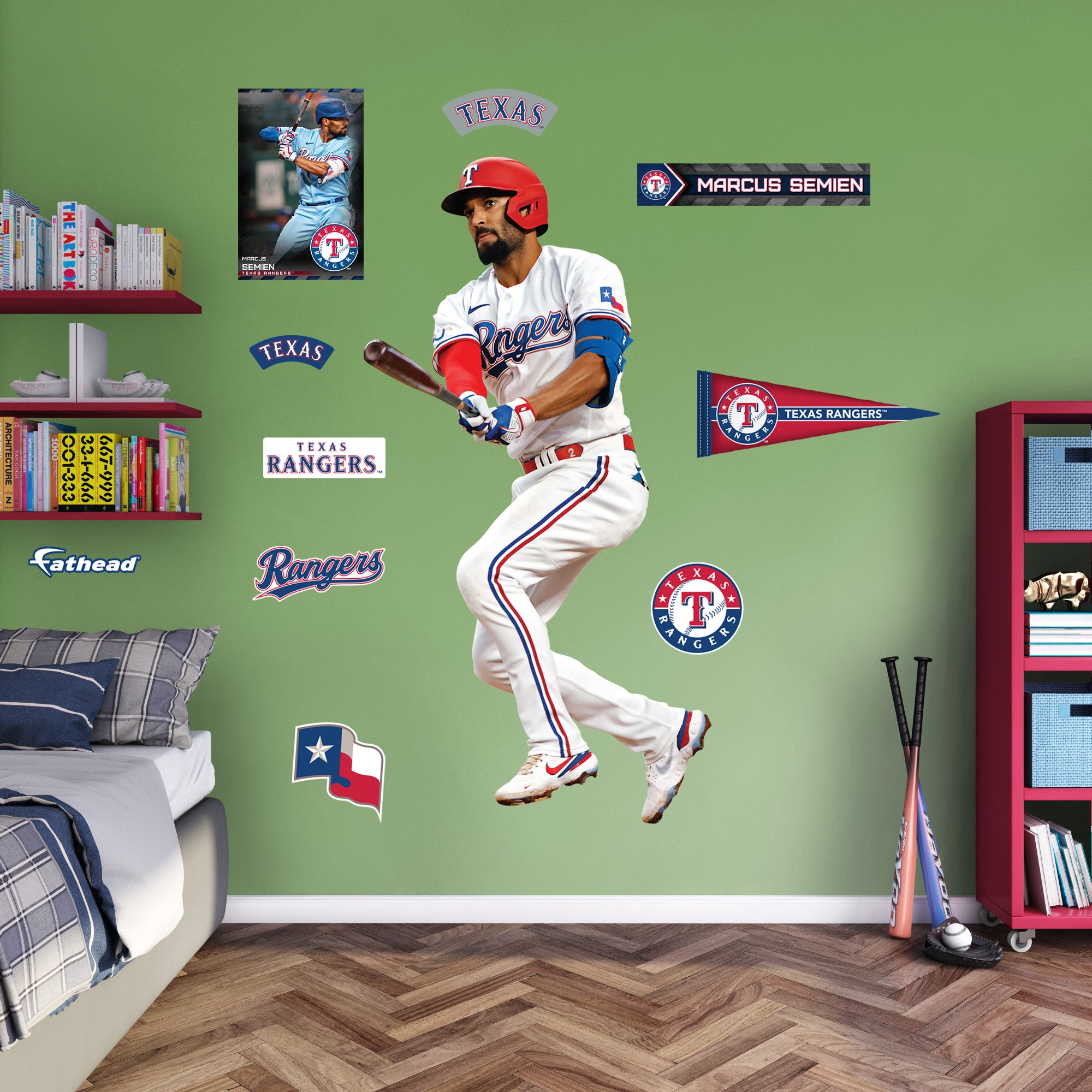 Texas Rangers: Marcus Semien 2022 Poster - Officially Licensed MLB Rem