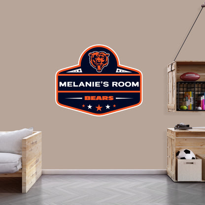 Chicago Bears:   Badge Personalized Name        - Officially Licensed NFL Removable     Adhesive Decal