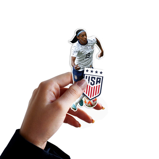Crystal Dunn  Player Minis        - Officially Licensed USWNT Removable     Adhesive Decal