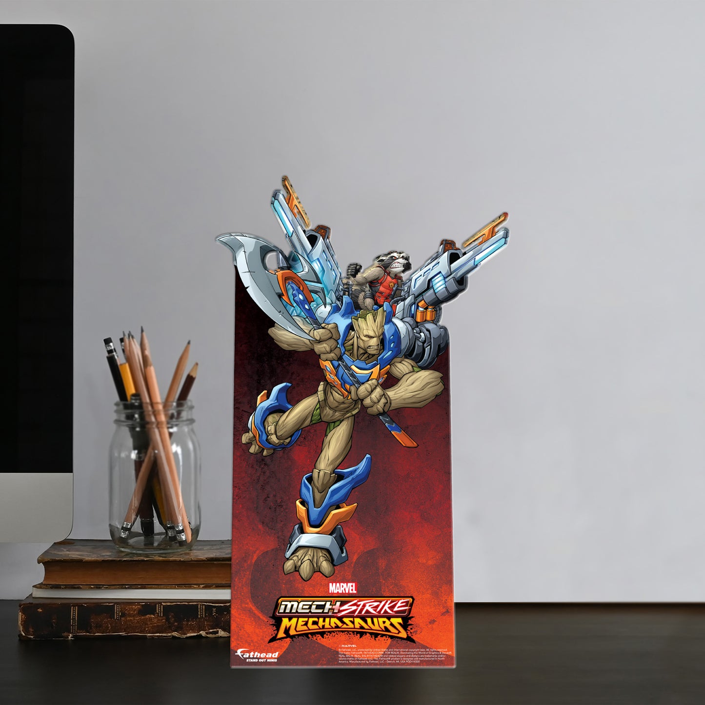 Mech Strike: Mechasaurs: Groot and Rocket Mini   Cardstock Cutout  - Officially Licensed Marvel    Stand Out
