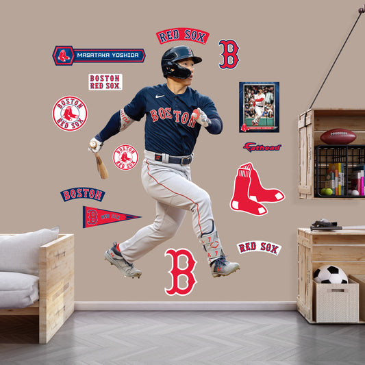 Boston Red Sox: Masataka Yoshida  Blue Jersey        - Officially Licensed MLB Removable     Adhesive Decal