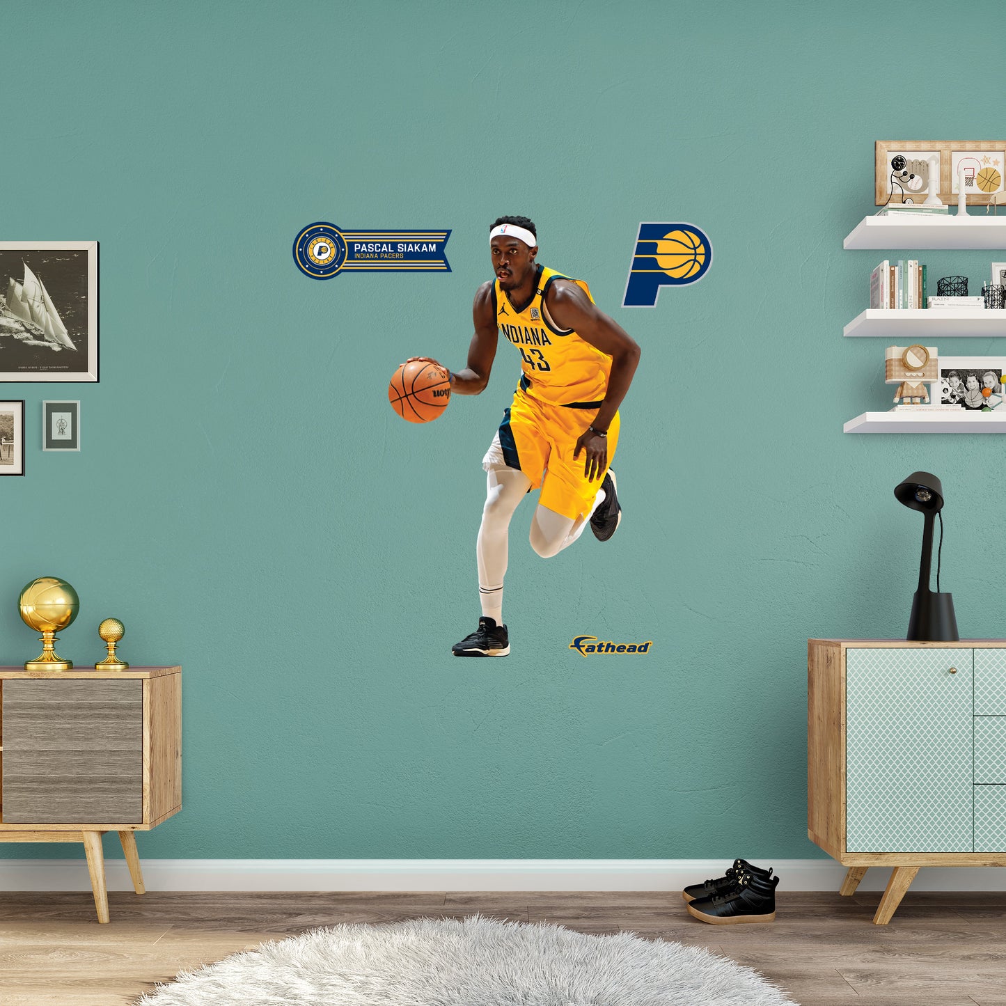 Indiana Pacers: Pascal Siakam         - Officially Licensed NBA Removable     Adhesive Decal