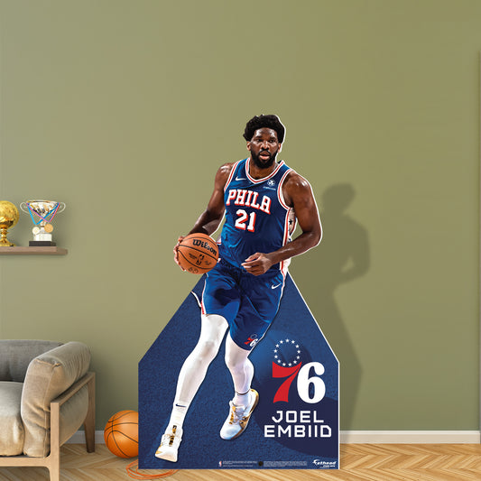 Philadelphia 76ers: Joel Embiid Life-Size   Foam Core Cutout  - Officially Licensed NBA    Stand Out