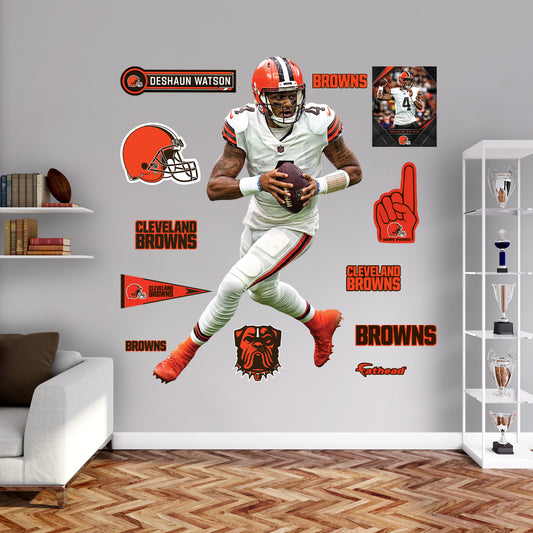 Cleveland Browns: Deshaun Watson  Away        - Officially Licensed NFL Removable     Adhesive Decal