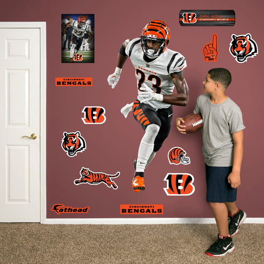 Cincinnati Bengals: Dax Hill         - Officially Licensed NFL Removable     Adhesive Decal