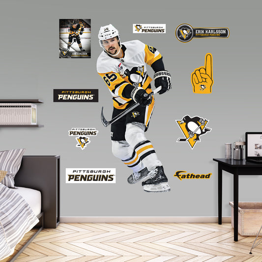 Pittsburgh Penguins: Erik Karlsson         - Officially Licensed NHL Removable     Adhesive Decal