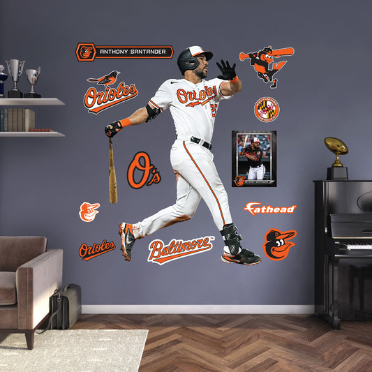 Baltimore Orioles: Anthony Santander - Officially Licensed MLB Removable     Adhesive Decal